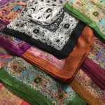 Camel Border Pure Silk Screen Print Stoles