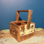 Reclaimed Wooden Condiments Box Crate