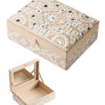 Chambray embroidered jewellery box