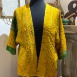 Silky Kantha Stitch Yellow/Green Jacket