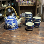 Blue Dragon Tea pot and cups 2
