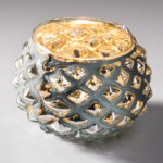 Tealight holder in grey